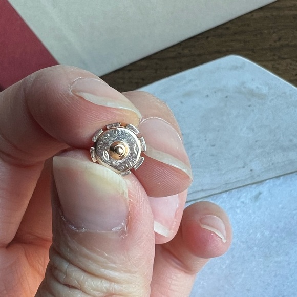 Victorian drop earrings diamonds and genuine gold - Picture 6 of 6